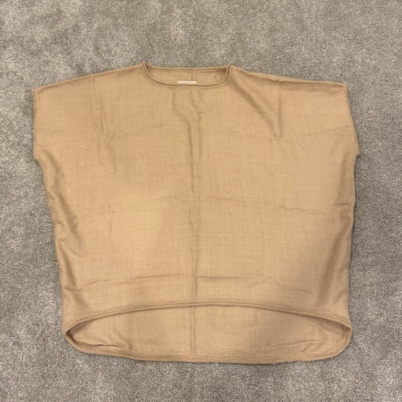 Cuyana Oversized 100% Baby Alpaca Sweater Top One Size Beige Tan - Picture 5 of 12
